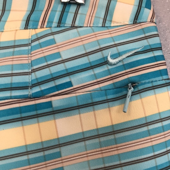 Nike golf shorts Women's size 4 small blue yellow black stripe athletic EUC - Picture 6 of 11